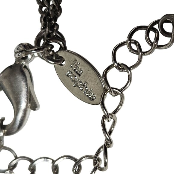 Vintage Lia Sophia Multi Strand Beaded Chunky Chain Necklace Statement Jewelry - Picture 5 of 7